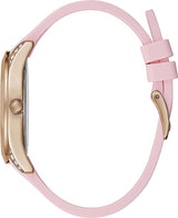 Reloj Guess Clarity para mujer con correa de silicona en tono rosa GW0109L2