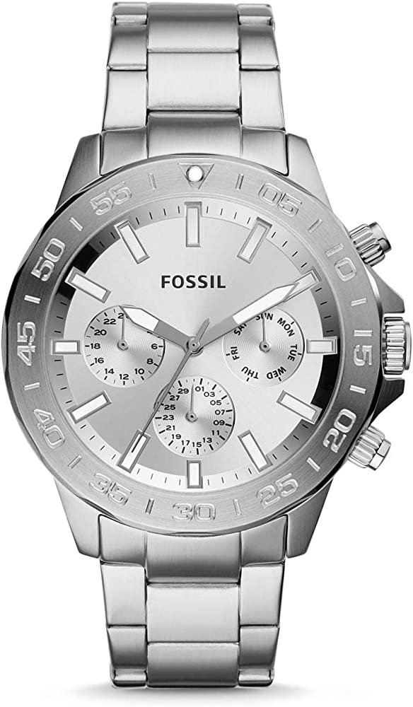 Reloj Fossil Bannon Plata Multifunción Acero Inoxidable Hombre
