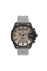 Diesel Mega Chief Men’s Quartz Gray Dial Black Case Silicone Strap Watch DZ4496 DZ4496 - Image 1