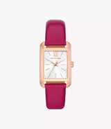 Michael Kors Three-Hand Pink Leather Watch - MK01029 mk01029 - Image 1