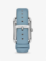 Michael Kors Petite Monroe White Dial Blue Leather Strap Watch for Women - MKO1061 mk01061 - Image 3