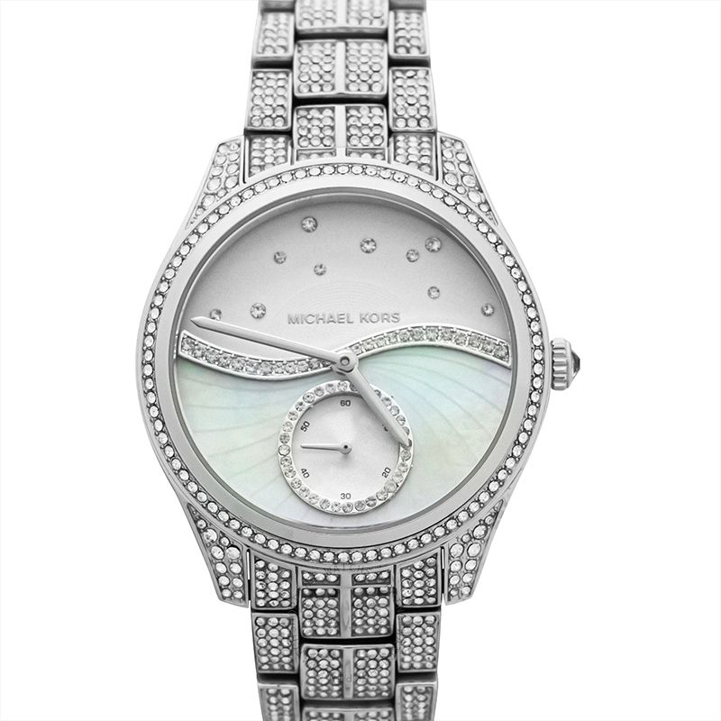 lauryn pave black tone watch