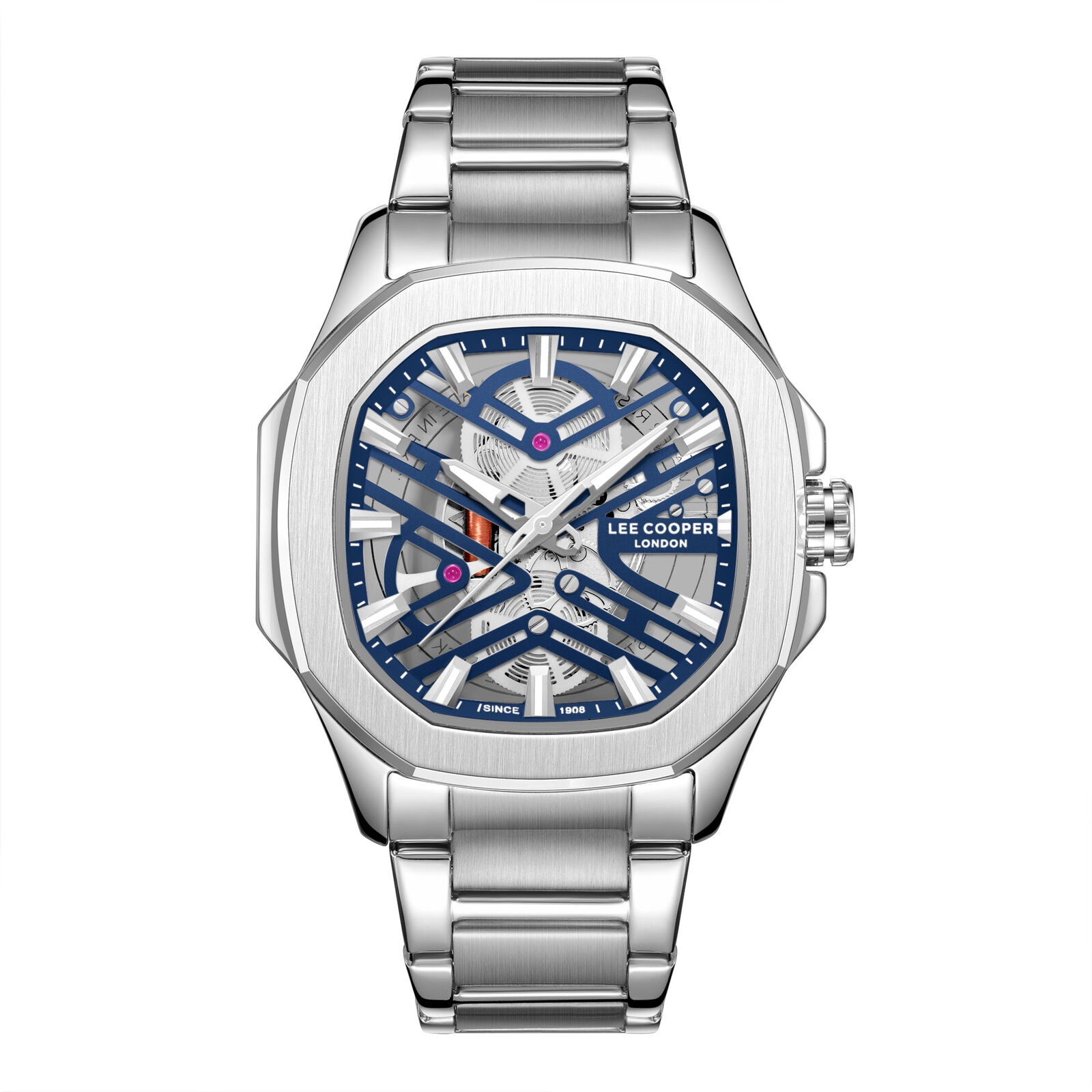 ساعة لي كوبر الفضية للرجال LC08246.390