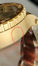 ساعة نيكسون 42-20 كرونو مينا شامبانيا مطلية بالذهب للرجال A037-502 (معيبة)