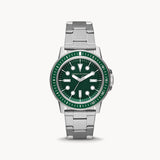 Armani Exchange Leonardo Green Dial Silver Watch - AX1860