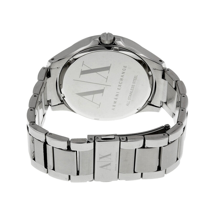 Armani Exchange Reloj de hombre de acero inoxidable con esfera negra AX2103