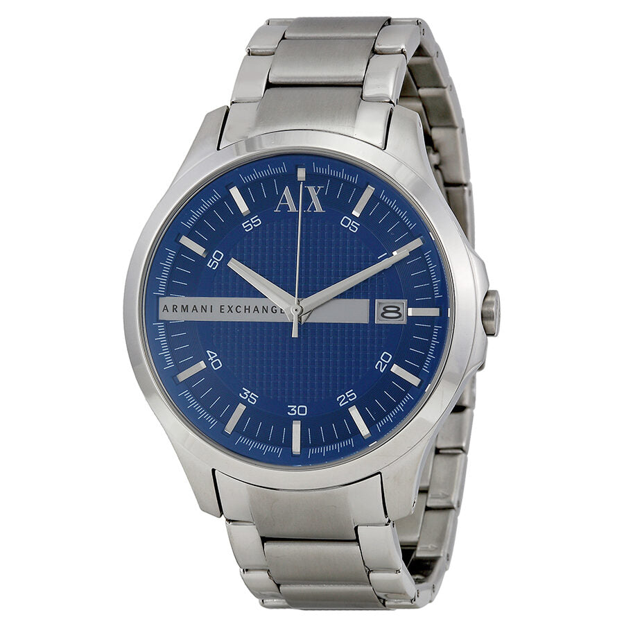 Armani Exchange AX2132 Reloj para hombre de acero inoxidable con esfera texturizada azul