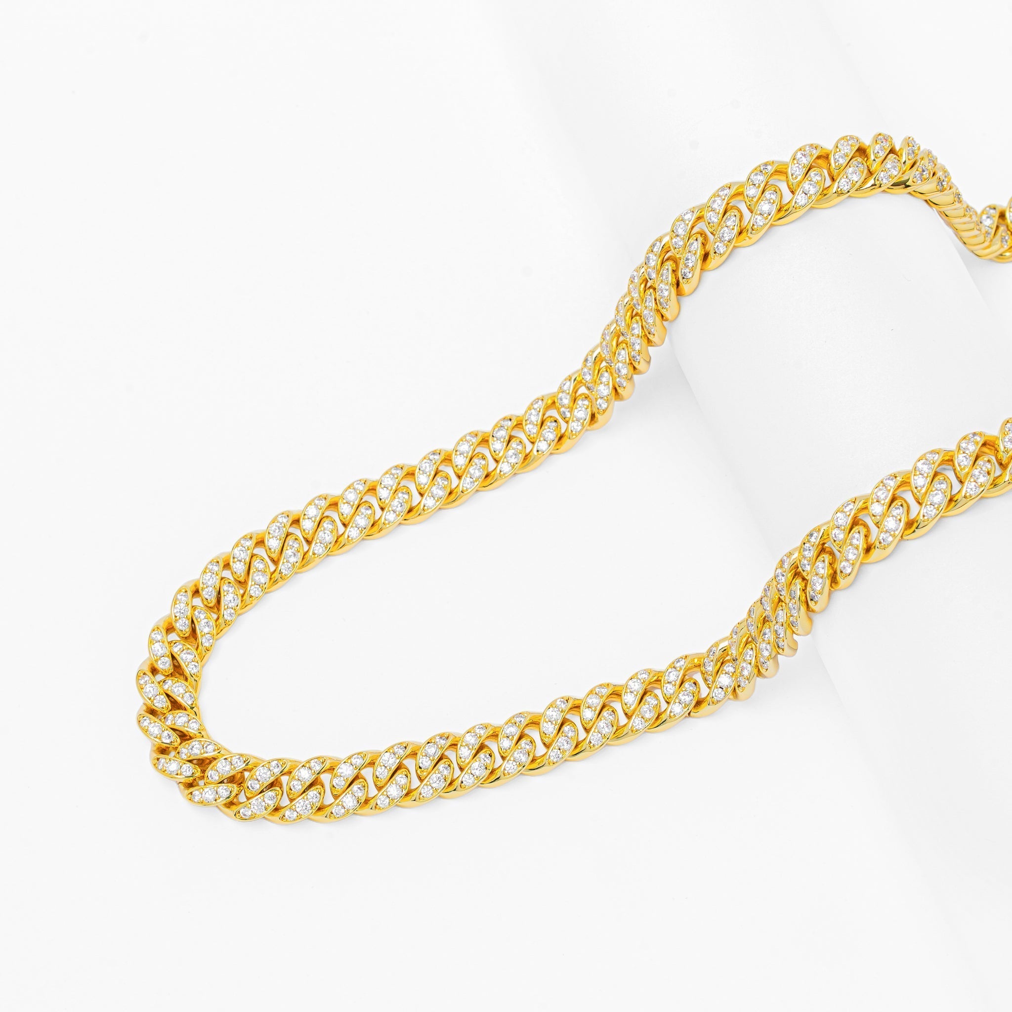 Big Daddy 10MM Iced Out Cuban Link Gold Chain - Chain
