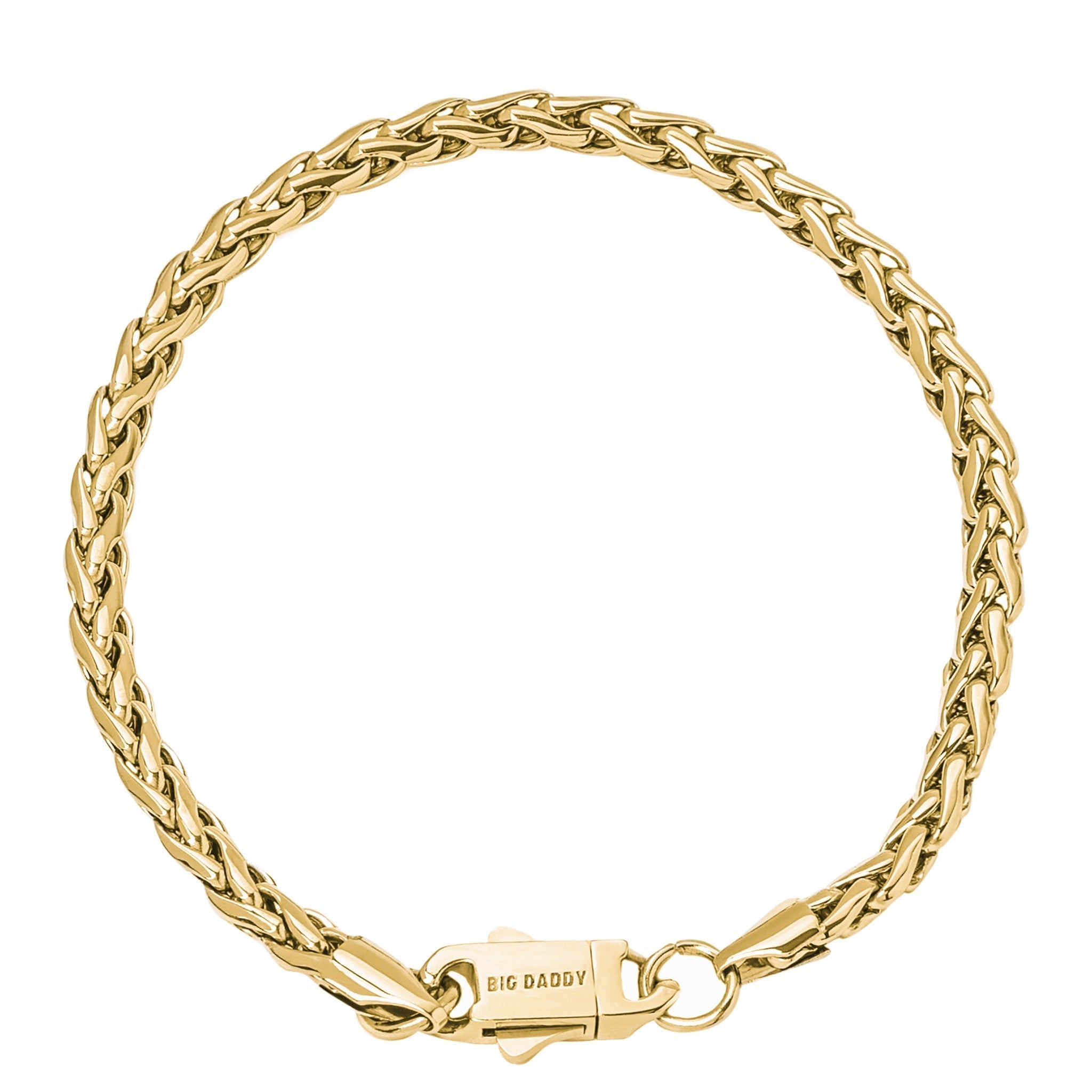 Big Daddy 5MM Gold Spiga Rope Bracelet - Bracelet