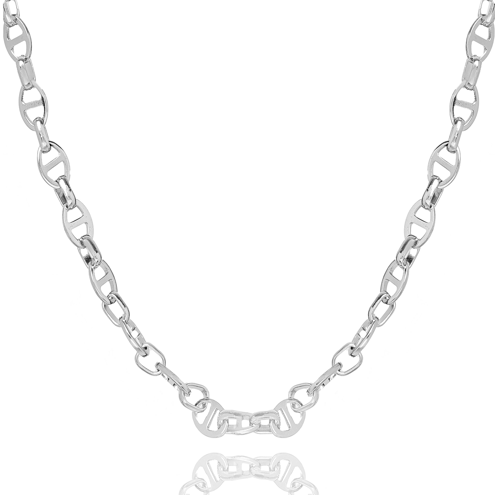 Big Daddy 8MM Silver Steel Mariner Link Chain