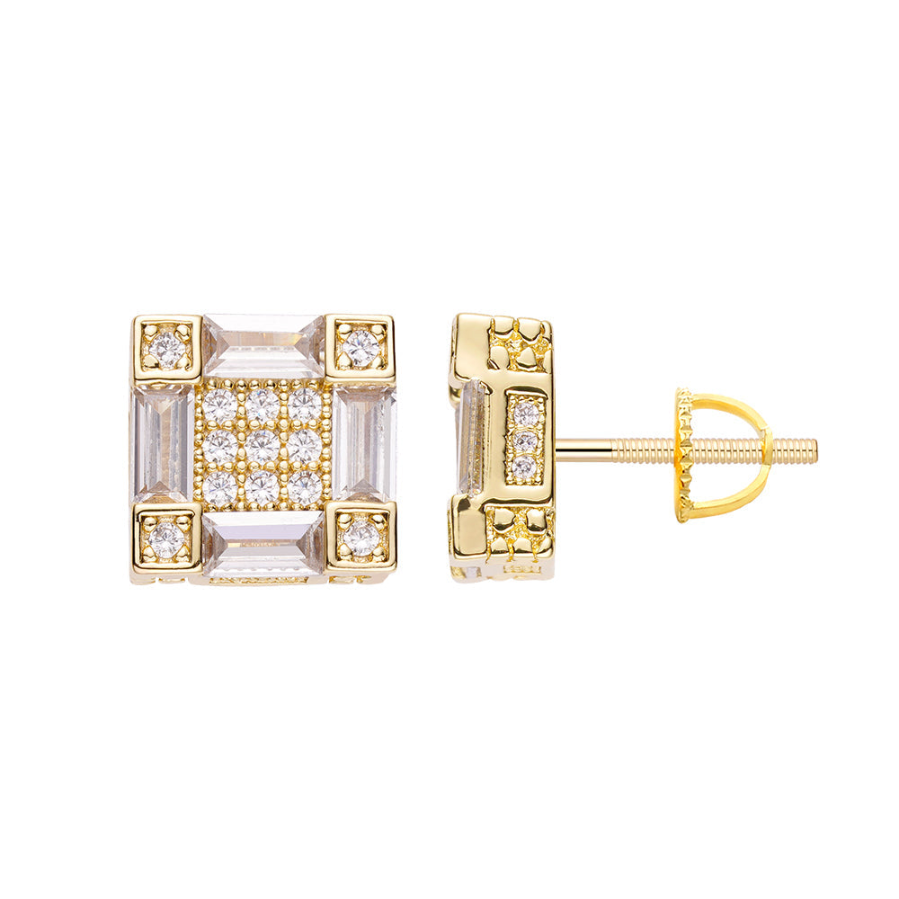 Big Daddy Emerald Cut Baguette Diamond Earring - Earring