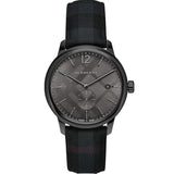 Burberry Check Stamped Leather Strap Reloj para hombre BU10010