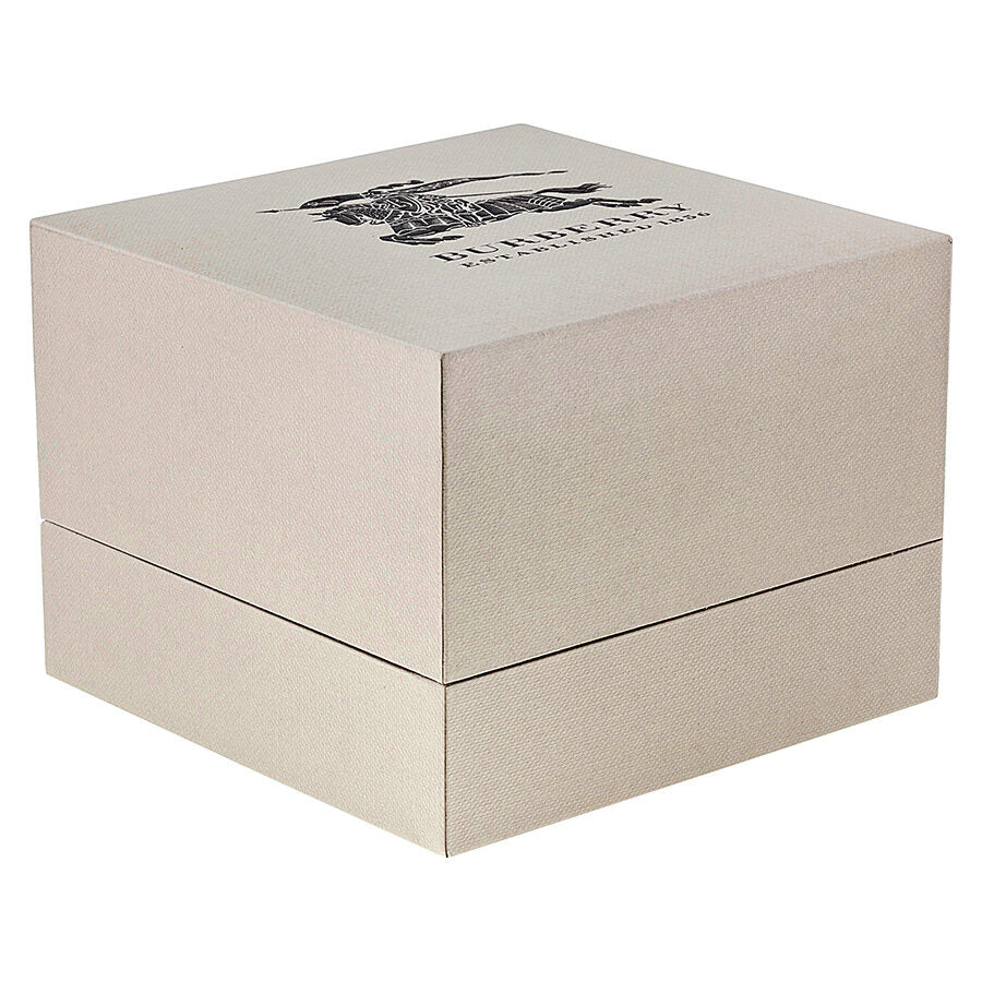 ساعة بربري هيريتدج النسائية ذات المينا الرمادية والفولاذ المقاوم للصدأ بلونين BU9214