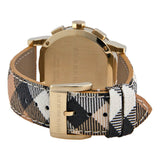 ساعة بربري ذا سيتي كرونوغراف ذات مينا أبيض بنقشة هاي ماركت للجنسين BU9752