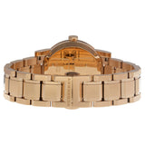 ساعة بربري النسائية ذات المينا الوردية واللون الذهبي الوردي BU9135