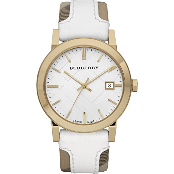 Burberry The City White Leather Band Women's Watch BU9015