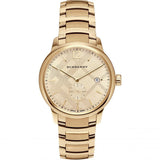 Burberry The Classic Reloj de acero inoxidable con esfera dorada para hombre BU10006