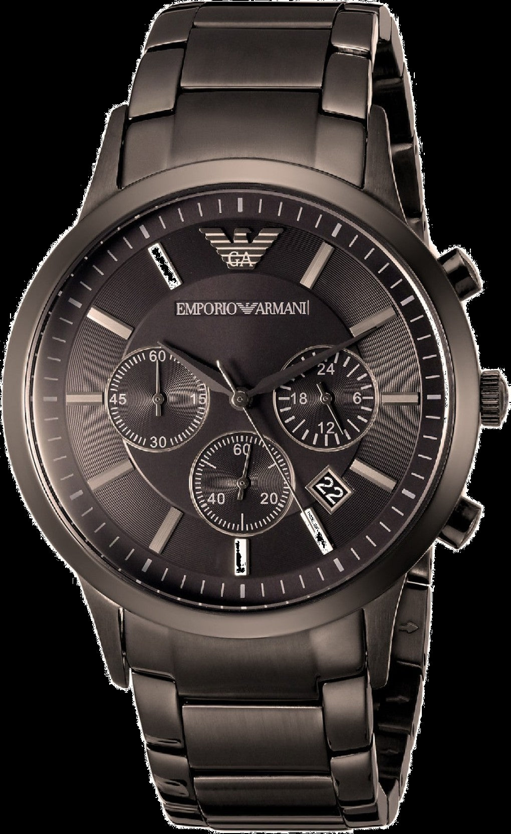 Emporio Armani Reloj cron grafo cl sico de acero inoxidable para