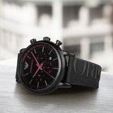 ساعة إمبوريو أرماني سوداء للرجال - AR11024