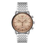 Emporio Armani Reloj cronógrafo de cuarzo con esfera beige para hombre AR11239