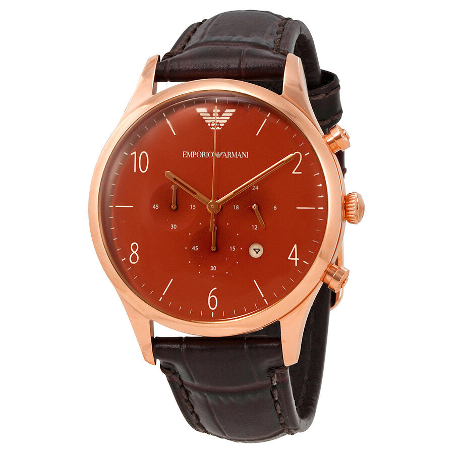 Reloj Emporio Armani Classic Cronógrafo Borgoña Dial Hombre AR1890