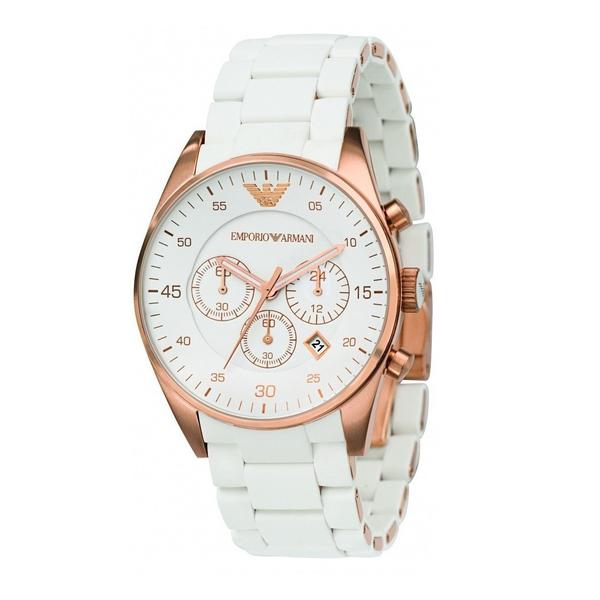 Emporio Armani クロノグラフ 時計 ホワイト Emporio Armani ホワイト クロノグラフ 時計