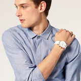 ساعة إمبوريو أرماني سبورت كوليكشن كرونوغراف بيضاء للرجال AR5919