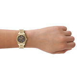 Emporio Armani Three-Hand Gold-Tone Brown Dial Stainless Steel Watch AR11700