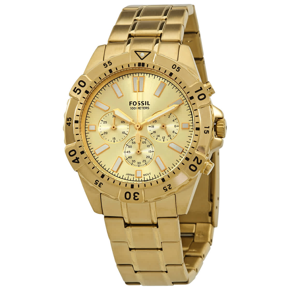 Fossil Nate Reloj cronógrafo de dos tonos para hombre con esfera negra –  Watches of America