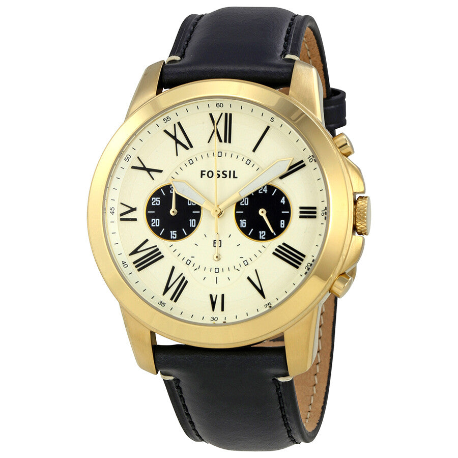 Fossil Grant FS5272 Reloj cronógrafo para hombre con esfera color crema
