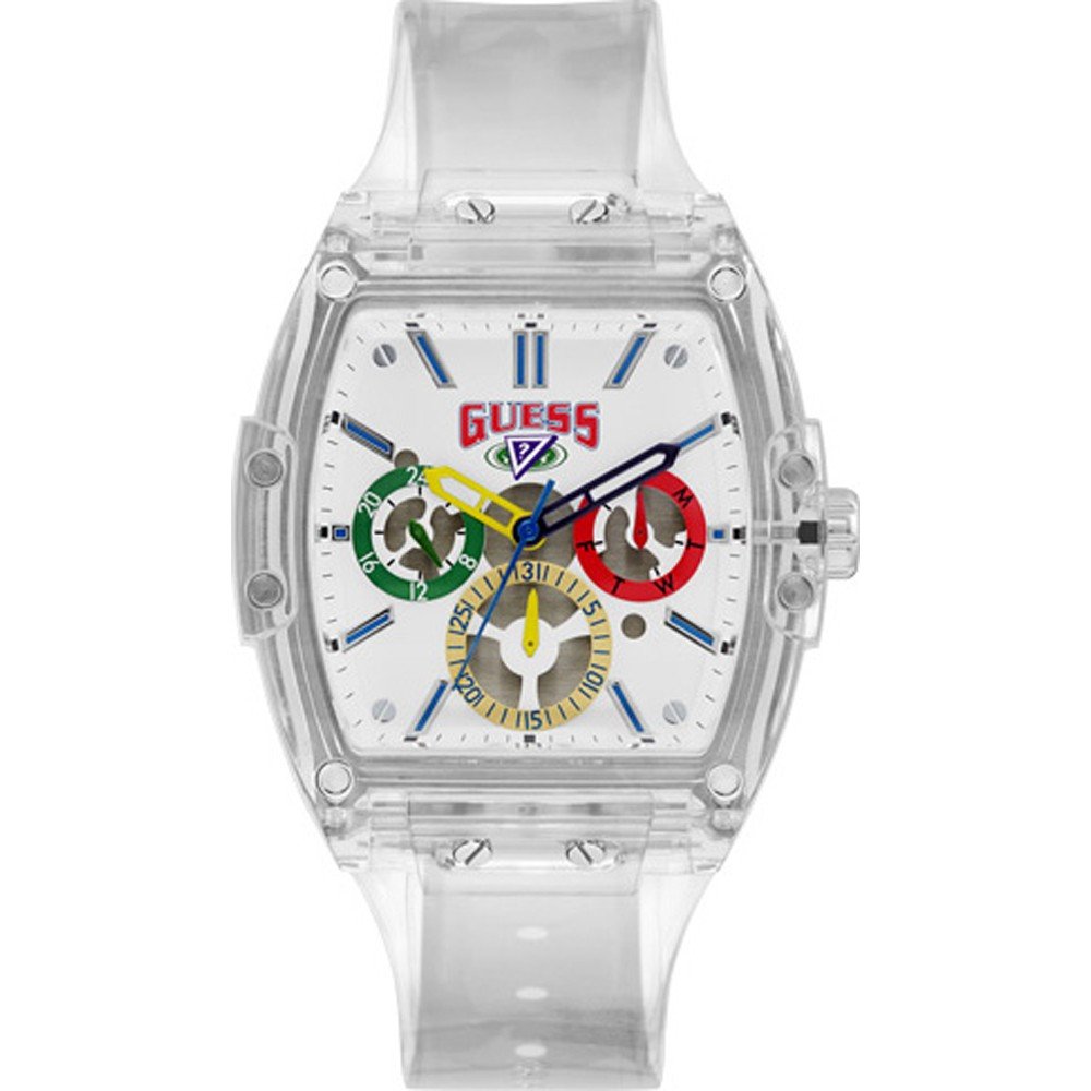 Guess J Balvin Clear Strap Men s Watch V1051M1 Watches of America