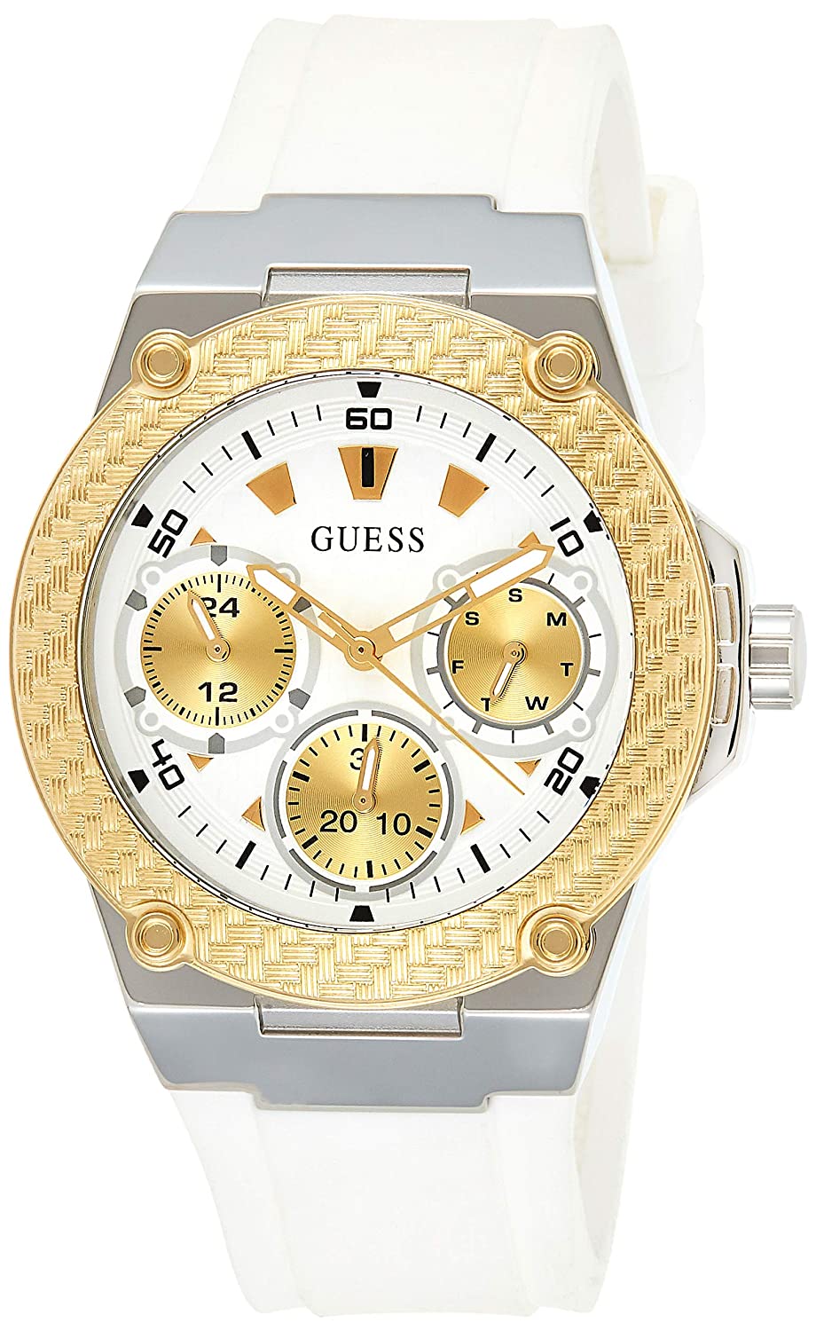 Reloj Guess Zena analógico con esfera blanca para mujer W1094L1