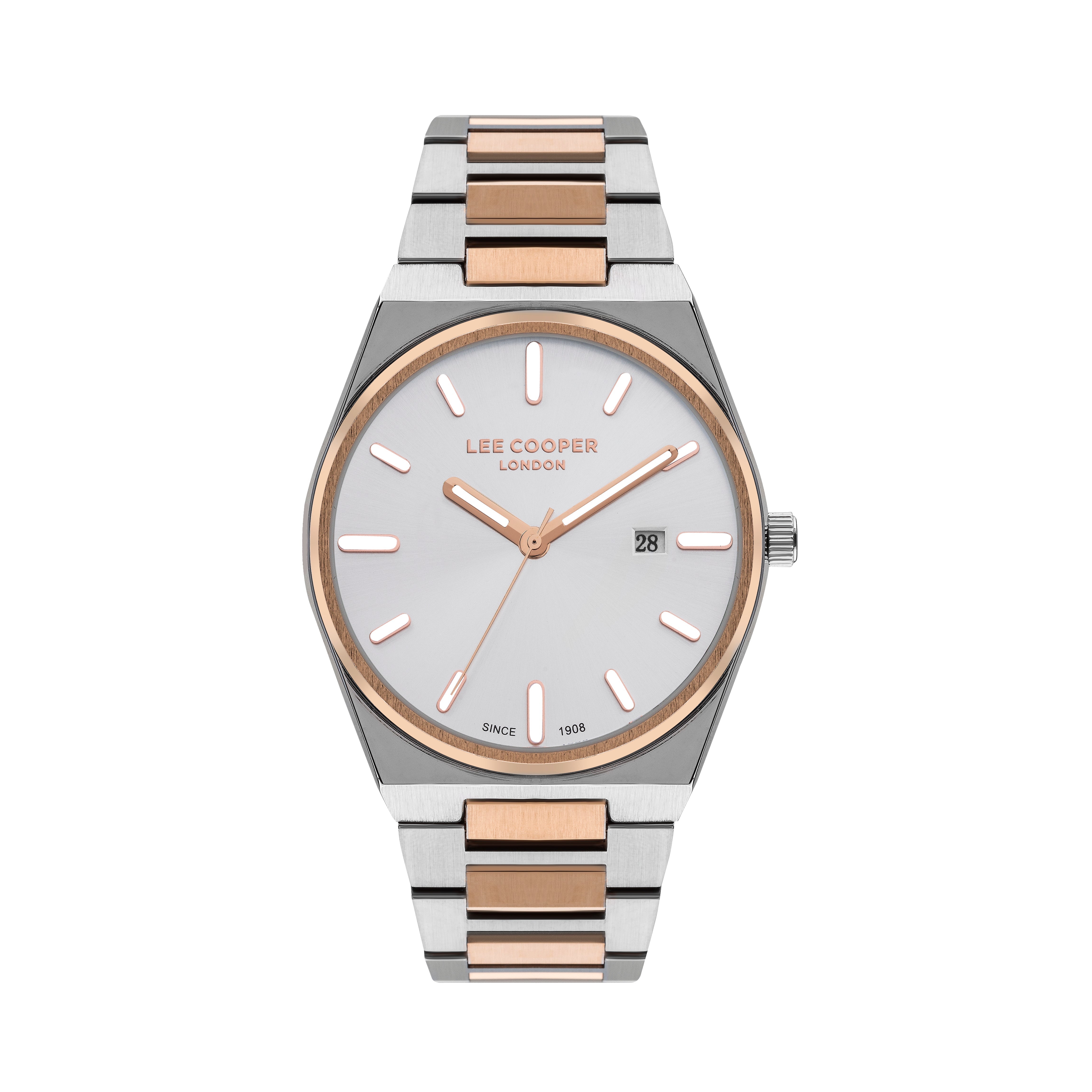 ساعة لي كوبر الرجالية متعددة الوظائف ذات المينا الفضية – LC07608.530