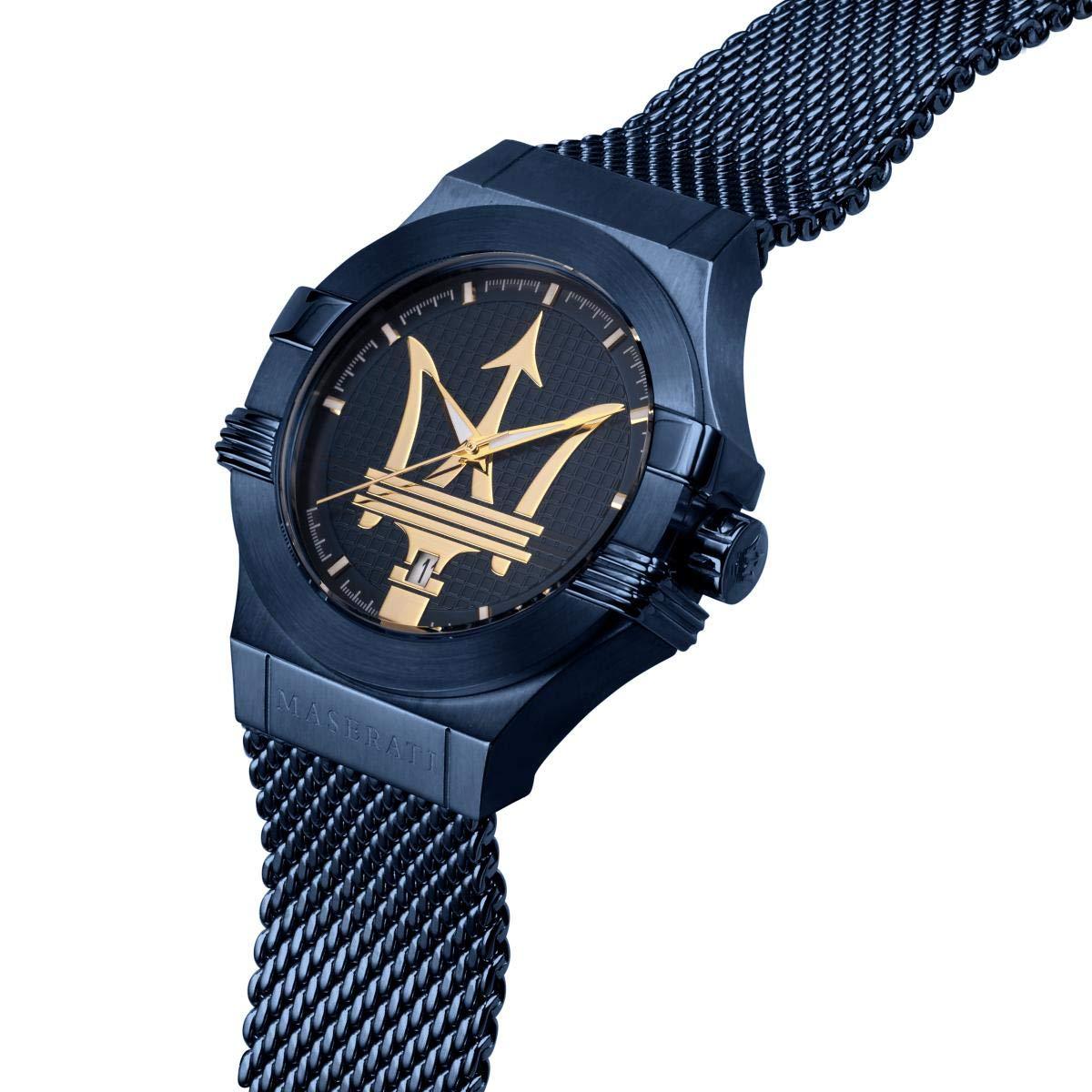 Maserati Potenza Reloj analógico con esfera azul para hombre R8853108008
