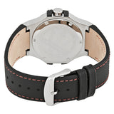 ساعة مازيراتي بوتنزا رجالية بمينا أسود وسوار جلدي أسود، رقم الموديل R8851108001