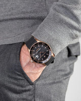 ساعة مازيراتي سفيدا أوتوماتيكية للرجال، مينا أسود، رقم الموديل R8821140001