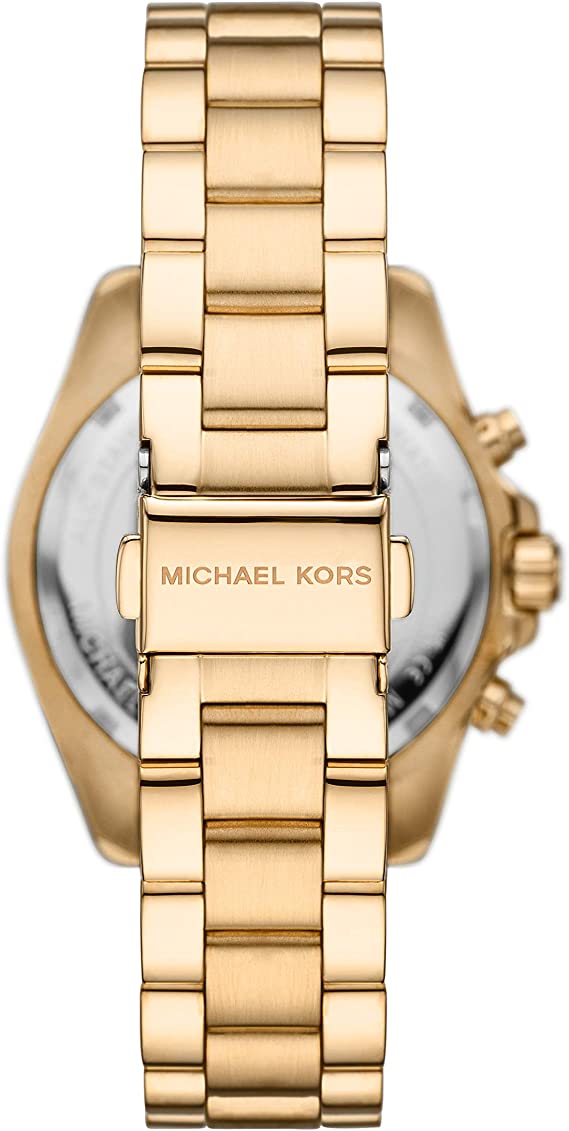 Michael Kors Bradshaw Reloj cronógrafo de cuarzo con esfera negra para mujer MK6959