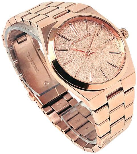 Reloj Michael Kors Channing para mujer en tono dorado rosa MK6624