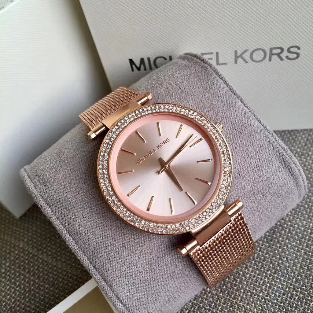 Michael Kors Darci Rose Gold Mesh Strap Ladies Watch MK3369