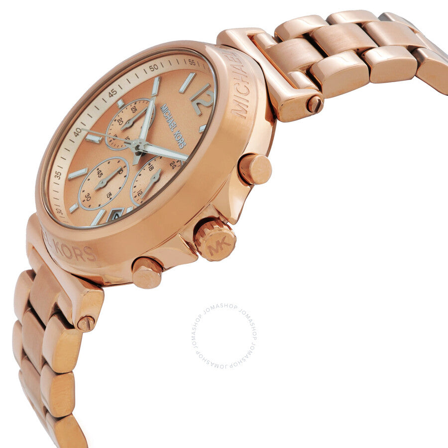 Michael Kors Maren Chronograph Quartz Rose Gold Dial Ladies Watch MK7494