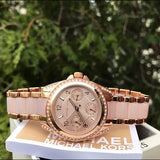 Michael Kors Mini Blair Reloj multifunción con esfera rosa para mujer MK6175