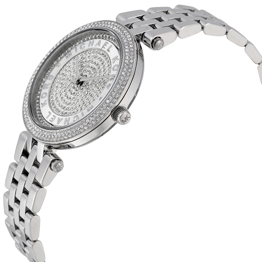 Michael Kors Mini Darci Crystal Pave Dial Stainless Steel Ladies Watch MK3476
