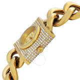 Michael Kors MK Chain Lock Quartz Crystal Gold Dial Ladies Watch MK4711 - Watches of America #2
