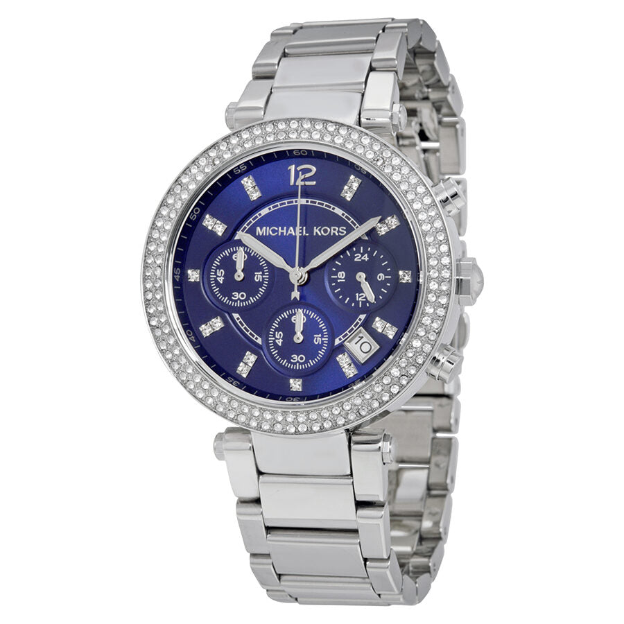 Michael Kors Parker Chronograph Navy Dial Ladies Watch MK6117