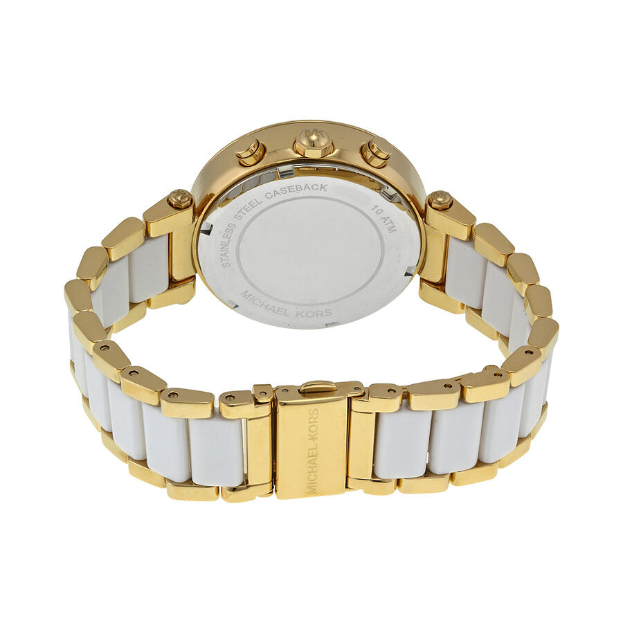 Michael Kors Parker Reloj multifunción con esfera blanca para mujer MK6119