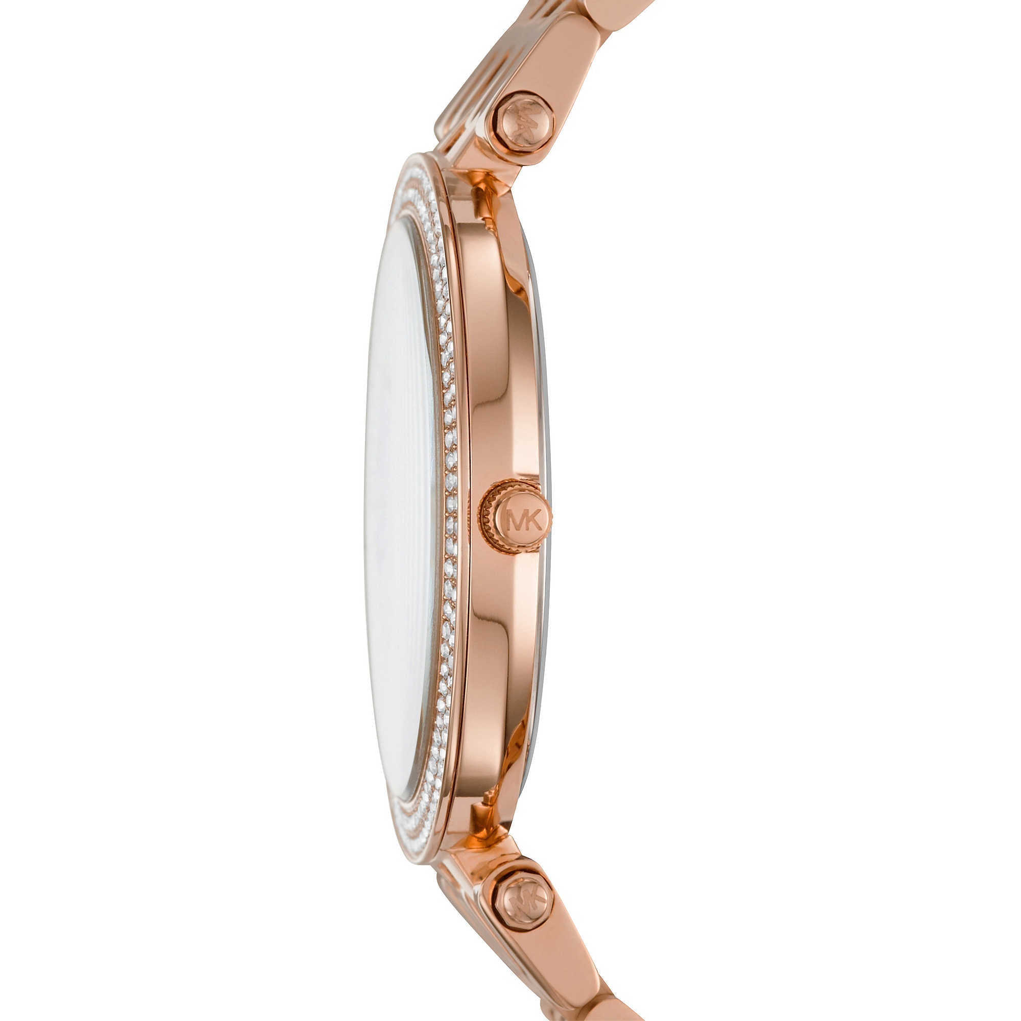 Reloj Michael Kors MK3728 para mujer con esfera azul Darci en oro rosa