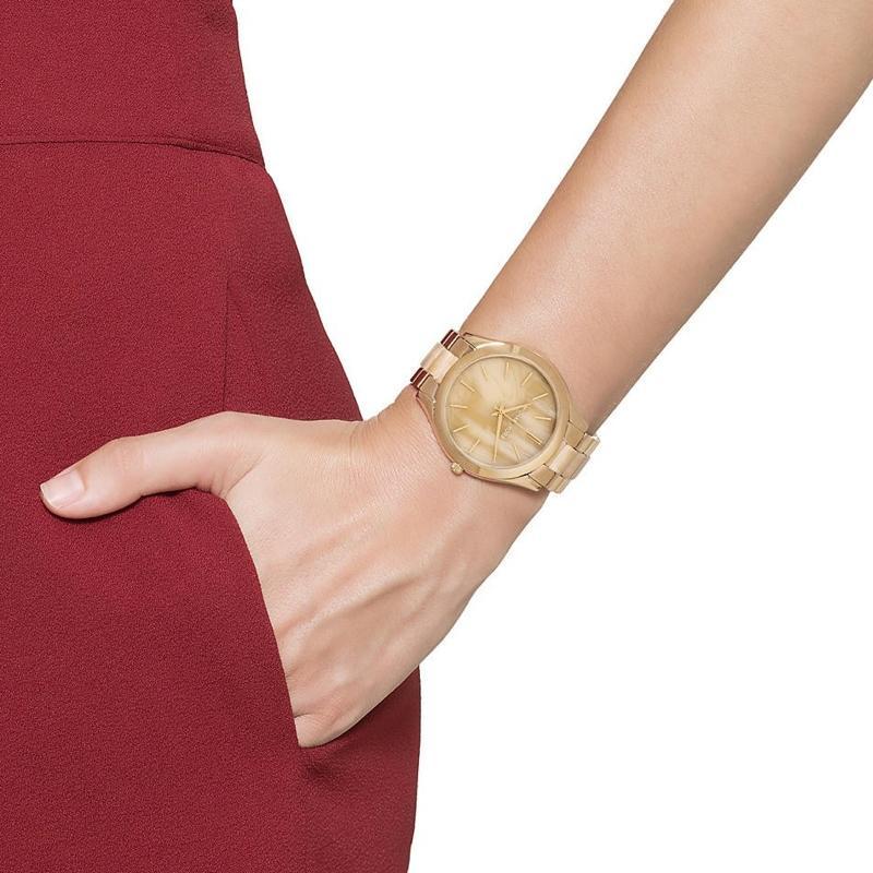 Michael Kors Slim Runway All Reloj dorado para mujer MK4285