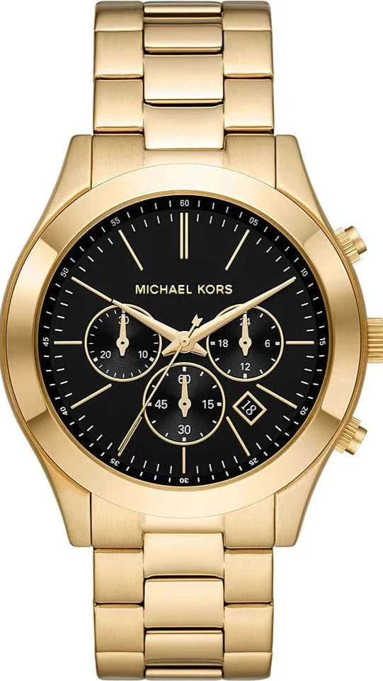 Michael Kors Slim Runway Chronograph Gold-Tone Stainless Steel Watch - MK1076