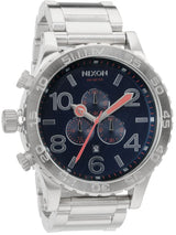Reloj Nixon 51-30 azul marino plateado para hombre A083-307