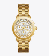 Tory Burch Gold Stainless Steel Chronograph Women's Watch TBW1032 - Image 1